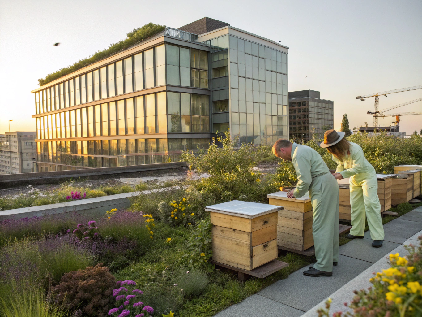 Commercial building bee removal process