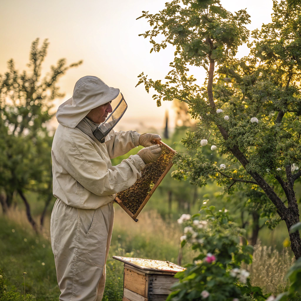 Professional bee extraction at a luxury estate